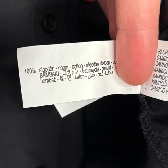 Zara cropped Black Button Down Shirt - Picture 8 of 9